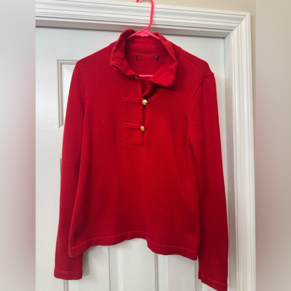 Vintage Chaps Women's Sweater with Gold Buttons